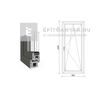 EkoSun 70 CL 3r üv BNY 90x210 cm jobb kívül antracit, belül fehér egyszárnyú erkélyajtó EkoSun 70 CL 3r üv BNY 90x210 cm jobb kívül antracit, belül fehér egyszárnyú erkélyajtó