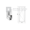 EkoSun 70 CL 3r üv BNY 90x210 cm jobb fehér egyszárnyú erkélyajtó EkoSun 70 CL 3r üv BNY 90x210 cm jobb fehér egyszárnyú erkélyajtó