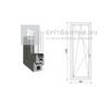 EkoSun 70 CL 3r üv BNY 90x240 cm bal kívül antracit, belül fehér egyszárnyú erkélyajtó EkoSun 70 CL 3r üv BNY 90x240 cm bal kívül antracit, belül fehér egyszárnyú erkélyajtó