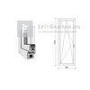 EkoSun 70 CL 3r üv BNY 90x240 cm bal fehér egyszárnyú erkélyajtó EkoSun 70 CL 3r üv BNY 90x240 cm bal fehér egyszárnyú erkélyajtó