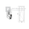 EkoSun 70 CL 3r üv BNY 90x240 cm jobb fehér egyszárnyú erkélyajtó EkoSun 70 CL 3r üv BNY 90x240 cm jobb fehér egyszárnyú erkélyajtó