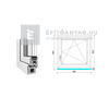 EkoSun 70 CL 3r üv BNY 90x90 cm jobb fehér egyszárnyú ablak EkoSun 70 CL 3r üv BNY 90x90 cm jobb fehér egyszárnyú ablak