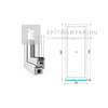 EkoSun 70 CL 3r üv Fix 60x150 cm fehér fix ablak EkoSun 70 CL 3r üv Fix 60x150 cm fehér fix ablak