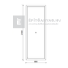 EkoSun 70 CL 3r üv Fix 90x240 cm kívül antracit, belül fehér fix ablak EkoSun 70 CL 3r üv Fix 90x240 cm kívül antracit, belül fehér fix ablak