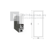 EkoSun 70 CL 3r üv Fix 90x240 cm kívül antracit, belül fehér fix ablak EkoSun 70 CL 3r üv Fix 90x240 cm kívül antracit, belül fehér fix ablak