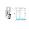 EkoSun 70 CL 3r üv NY-BNY 120x150 cm bal fehér kétszárnyú váltószárnyas ablak EkoSun 70 CL 3r üv NY-BNY 120x150 cm bal fehér kétszárnyú váltószárnyas ablak