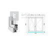 EkoSun 70 CL 3r üv NY-BNY 150x150 cm bal fehér kétszárnyú váltószárnyas ablak