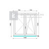 EkoSun 70 CL 3r üv NY-BNY 150x150 cm jobb kívül antracit, belül fehér kétsz. váltószárnyas ablak EkoSun 70 CL 3r üv NY-BNY 150x150 cm jobb kívül antracit, belül fehér kétsz. váltószárnyas ablak