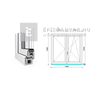 EkoSun 70 CL 3r üv NY-BNY 150x150 cm jobb fehér kétszárnyú váltószárnyas ablak EkoSun 70 CL 3r üv NY-BNY 150x150 cm jobb fehér kétszárnyú váltószárnyas ablak