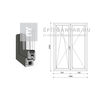 EkoSun 70 CL 3r üv NY-BNY 150x210cm bal kívül antracit belül fehér kétsz. váltószárny. erkélyajtó EkoSun 70 CL 3r üv NY-BNY 150x210cm bal kívül antracit belül fehér kétsz. váltószárny. erkélyajtó