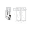 EkoSun 70 CL 3r üv NY-BNY 150x210 cm bal fehér kétszárnyú váltószárnyas erkélyajtó EkoSun 70 CL 3r üv NY-BNY 150x210 cm bal fehér kétszárnyú váltószárnyas erkélyajtó