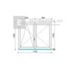 EkoSun 70 C 3r üv NY-BNY 180x150 cm bal fehér kétszárnyú váltószárnyas ablak EkoSun 70 C 3r üv NY-BNY 180x150 cm bal fehér kétszárnyú váltószárnyas ablak
