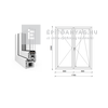 EkoSun 70 CL 3r üv NY-BNY 180x210 cm jobb fehér kétszárnyú váltószárnyas erkélyajtó EkoSun 70 CL 3r üv NY-BNY 180x210 cm jobb fehér kétszárnyú váltószárnyas erkélyajtó