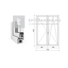 EkoSun 70 CL 3r üv NY-BNY 180x240 cm jobb fehér kétszárnyú váltószárnyas erkélyajtó EkoSun 70 CL 3r üv NY-BNY 180x240 cm jobb fehér kétszárnyú váltószárnyas erkélyajtó