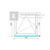 GreenEvolution 76 3D  3r üv  BNY 120x120 cm bal fehér egyszárnyú ablak