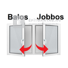 GreenEvolution 76 B 3r üv BNY 120x120 cm jobb kívül antracit, belül fehér egyszárnyú ablak GreenEvolution 76 B 3r üv BNY 120x120 cm jobb kívül antracit, belül fehér egyszárnyú ablak