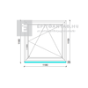 GreenEvolution 76 3D  3r üv  BNY 120x120 cm jobb fehér egyszárnyú ablak