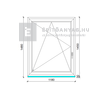GreenEvolution 76 3D  3r üv  BNY 120x150 cm bal fehér egyszárnyú ablak