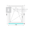 GreenEvolution 76 3D 3r üv BNY 120x150 cm bal fehér egyszárnyú ablak GreenEvolution 76 3D 3r üv BNY 120x150 cm bal fehér egyszárnyú ablak
