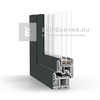 GreenEvolution 76 B 3r üv BNY 60x60 cm jobb kívül antracit, belül fehér egyszárnyú ablak GreenEvolution 76 B 3r üv BNY 60x60 cm jobb kívül antracit, belül fehér egyszárnyú ablak