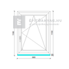 GreenEvolution 76 B 3r üv BNY 90x120 cm jobb kívül antracit, belül fehér egyszárnyú ablak GreenEvolution 76 B 3r üv BNY 90x120 cm jobb kívül antracit, belül fehér egyszárnyú ablak