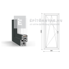 GreenEvolution 76 B 3r üv BNY 90x210 cm bal kívül antracit, belül fehér egyszárnyú erkélyajtó GreenEvolution 76 B 3r üv BNY 90x210 cm bal kívül antracit, belül fehér egyszárnyú erkélyajtó