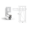 GreenEvolution 76 B 3r üv BNY 90x210 cm jobb fehér egyszárnyú erkélyajtó GreenEvolution 76 B 3r üv BNY 90x210 cm jobb fehér egyszárnyú erkélyajtó