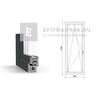 GreenEvolution 76 B 3r üv BNY 90x240 cm bal kívül antracit, belül fehér egyszárnyú erkélyajtó GreenEvolution 76 B 3r üv BNY 90x240 cm bal kívül antracit, belül fehér egyszárnyú erkélyajtó