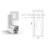 GreenEvolution 76 B 3r üv BNY 90x240 cm jobb fehér egyszárnyú erkélyajtó GreenEvolution 76 B 3r üv BNY 90x240 cm jobb fehér egyszárnyú erkélyajtó