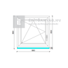 GreenEvolution 76 3D  3r üv  BNY 90x90 cm bal fehér egyszárnyú ablak