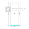GreenEvolution 76 B 3r üv Fix 60x150 cm fehér fix ablak GreenEvolution 76 B 3r üv Fix 60x150 cm fehér fix ablak