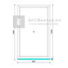 GreenEvolution 76 B 3r üv Fix 90x150 cm kívül antracit, belül fehér fix ablak GreenEvolution 76 B 3r üv Fix 90x150 cm kívül antracit, belül fehér fix ablak