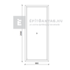 GreenEvolution 76 B 3r üv Fix 90x210 cm kívül antracit, belül fehér fix ablak GreenEvolution 76 B 3r üv Fix 90x210 cm kívül antracit, belül fehér fix ablak