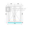 GreenEvolution 76 3D  3r üv  NY-BNY 120x150 cm bal fehér kétszárnyú váltószárnyas ablak