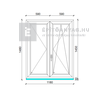 GreenEvolution 76 3D  3r üv  NY-BNY 120x150 cm jobb fehér kétszárnyú váltószárnyas ablak
