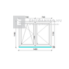 GreenEvolution 76 B műanyag, váltószárnyas ablak, 150x120 cm, nyíló/bukó-nyíló, balos, fehér, háromrétegű üvegezés