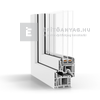 GreenEvolution 76 3D 3r üv NY-BNY 150x240 cm bal fehér kétszárnyú váltószárnyas erkélyajtó GreenEvolution 76 3D 3r üv NY-BNY 150x240 cm bal fehér kétszárnyú váltószárnyas erkélyajtó