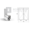 GreenEvolution 76 B 3r üv NY-BNY 180x210 cm jobb fehér kétszárnyú váltószárnyas erkélyajtó GreenEvolution 76 B 3r üv NY-BNY 180x210 cm jobb fehér kétszárnyú váltószárnyas erkélyajtó