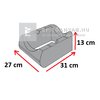 Semmelrock Flori Rézsűelem szürke 27x31x13 cm Semmelrock Flori Rézsűelem szürke 27x31x13 cm