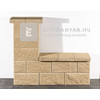 Leier Architektúra Kerítéskő sarokelem bézs 40x20x20 cm Leier Architektúra Kerítéskő sarokelem bézs 40x20x20 cm