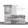 Leier Architektúra Kerítéskő sarokelem márványfekete 40x20x20 cm Leier Architektúra Kerítéskő sarokelem márványfekete 40x20x20 cm