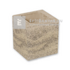 Leier Modern kerítéskő félkő natúr, satírozott beige-barna 20x20x20 cm