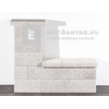 Leier Modern Kerítéskő normál finomszórt törtfehér 40x20x20 cm Leier Modern Kerítéskő normál finomszórt törtfehér 40x20x20 cm