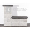 Leier Modern Kerítéskő sarokelem finomszórt törtfehér 40x20x20 cm Leier Modern Kerítéskő sarokelem finomszórt törtfehér 40x20x20 cm