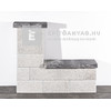 Leier Modern Kerítéskő sarokelem finomszórt törtfehér 40x20x20 cm Leier Modern Kerítéskő sarokelem finomszórt törtfehér 40x20x20 cm