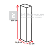 Semmelrock Citytop Paliszád szürke 100x12x16,5 cm