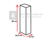 Semmelrock Citytop Paliszád szürke 80x12x16,5 cm Semmelrock Citytop Paliszád szürke 80x12x16,5 cm