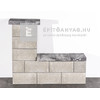 Leier Modern Kerítéskő félkő natúr agyagszürke 20x20x20 cm Leier Modern Kerítéskő félkő natúr agyagszürke 20x20x20 cm