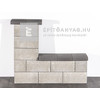 Leier Modern Kerítéskő félkő natúr agyagszürke 20x20x20 cm Leier Modern Kerítéskő félkő natúr agyagszürke 20x20x20 cm