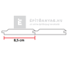 Pabst Lambéria AB minőség luc fenyő, trapéz F profil 12,5x96x4000 mm 10 db/csomag